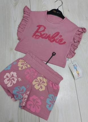 Літній набір "barbie"🌺(шорти+футболка)для дівчинки