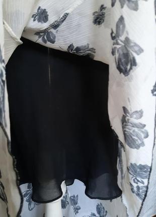 Женская длинная юбка. юбка  белая в розах бренда e.vie. большой размер. батал.10 фото