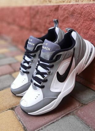 Кросівки nike air monarch білі з сірим