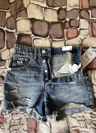Джинсовые шорты zara, новые, оригинал.