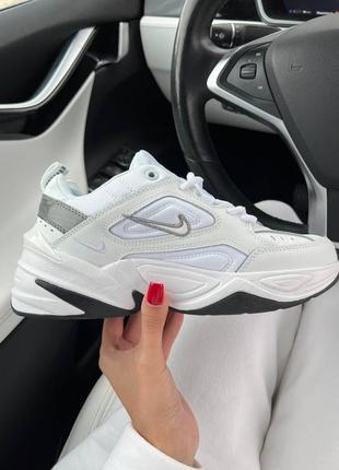 Жіночі кросівки nike m2k tekno  white black уцінка, розпродаж шкіряних кросівок