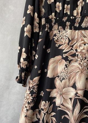 Шифонова сукня в квітковий принт zara 🖤7 фото