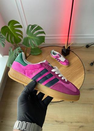 Женские кроссовки adidas gazelle pink 3