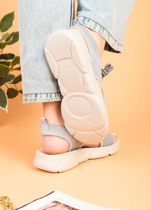 Женские босоножки сандали спортивные на низком ходу сандалии текстиль2 фото