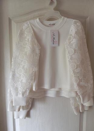 Блуза детская кружевная