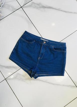 Облегающие короткие джинсовые шорты topshop moto л