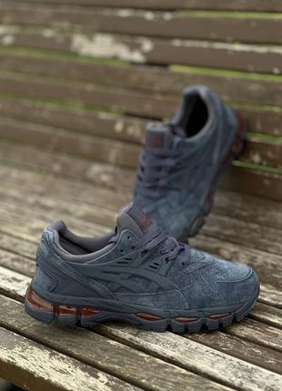 Asics gel kayano trainer 21 navy suede grey red