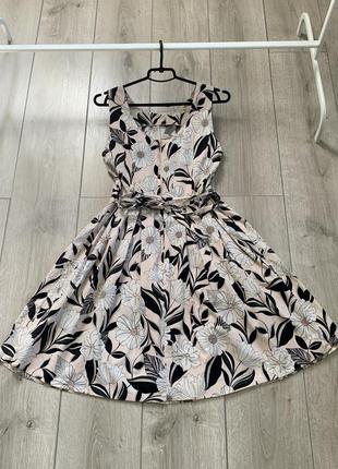 Платье платье в цветы сказочное коттон роскошный размер xs s