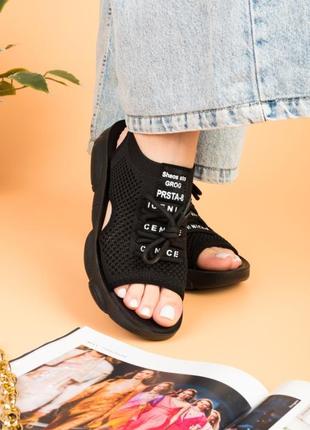 Женские босоножки сандали спортивные на низком ходу сандалии текстиль