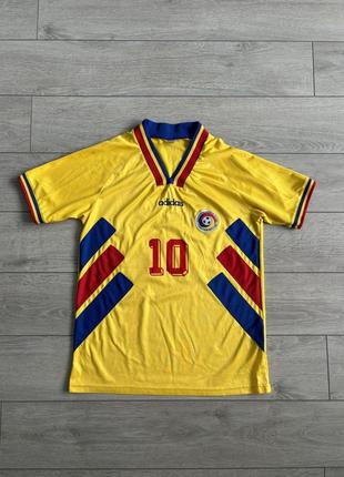 Футбольная футболка romania hagi adidas vintage football soccer shirt m