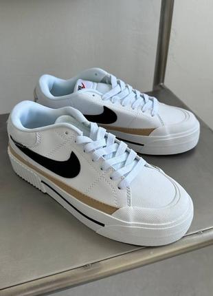 Кросівки nike court legacy white/gold1 фото