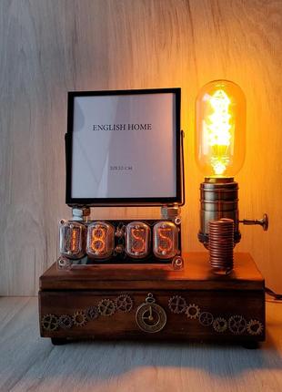 Nixie clock. ламповий годинник-лампа у стилі loft(version 2.0)