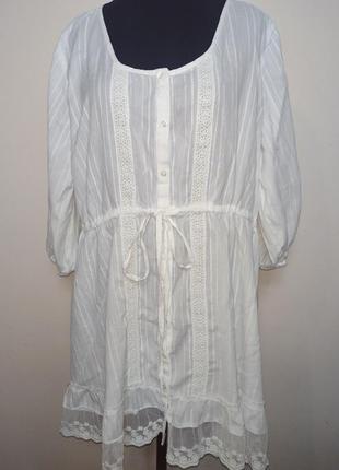 Натуральная коттоновая блузка/туника 24евр