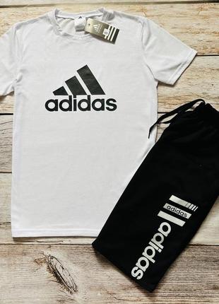 Костюм мужской летний футболка и шорты в стиле adidas