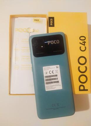 Смартфон poco c40 3/32 гб, на две сим-карты