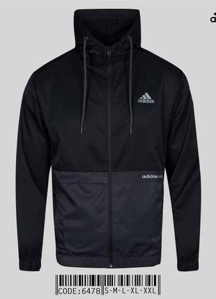 Демісезонна чоловіча куртка вітровка adidas neo