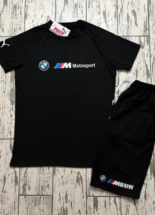 Мужской костюм: шорты и футболка puma bmw motorsport новинка сезона