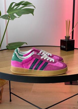 Кроссовки gucci x adidas gazelle pink 3