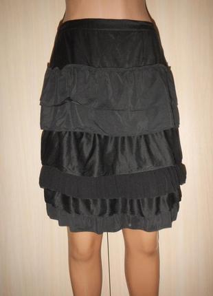 Стильная шелковая юбка hugo boss p.8 100% шелк
