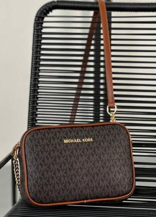 Сумка michael kors jet set dark brown