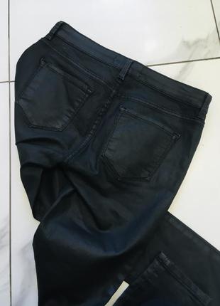 Вощенные укороченные джинсы скинни из премиум коллекции zara woman premium denim collection s6 фото