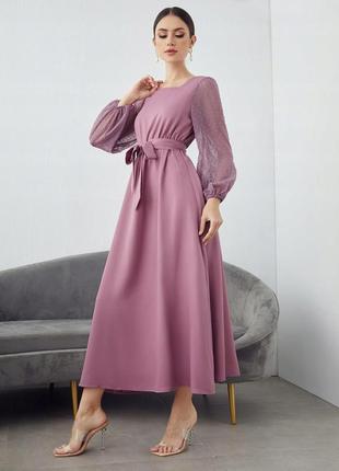 Сукня кльош без принтів з довгими рукавами, 1500+ відгуків, єдиний екземпляр
