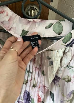 Пионы цветочная 2024 юбка летняя плиссе юбка на девочку подростка s m классная коттоновая трендовая atmosphere2 фото