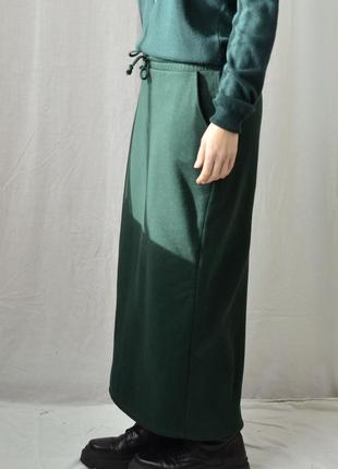 8387\150 теплая зеленая юбка с начесом zara l2 фото