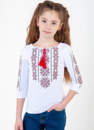 Вишиванка для дівчинки, якісна блуза блузка вишита, вышиванка для девочки, блуза блузка вышитая1 фото