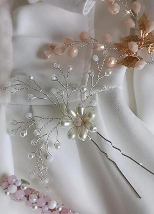 Хрустальные украшения на выпускной и свадьбу, свадебные ободки, шпильки.