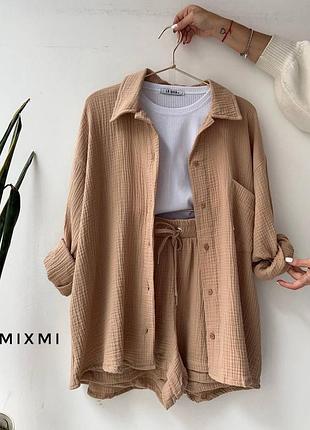 Костюм тройка (рубашка + шорты+ футболка)