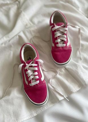 Крутые оригинальные кеды vans/детские, для девочки/розовые