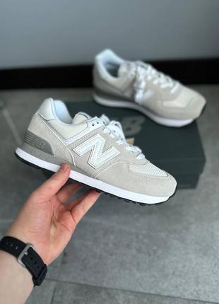 Оригінальні 🇺🇸 замшеві кросівки new balance 574 beige2 фото