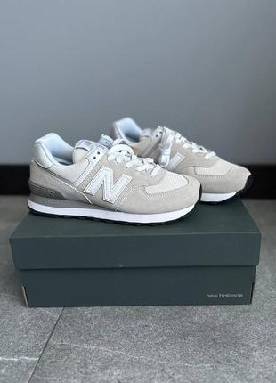 Оригінальні 🇺🇸 замшеві кросівки new balance 574 beige1 фото