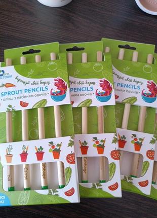Набор карандашей простых с семенами овощей