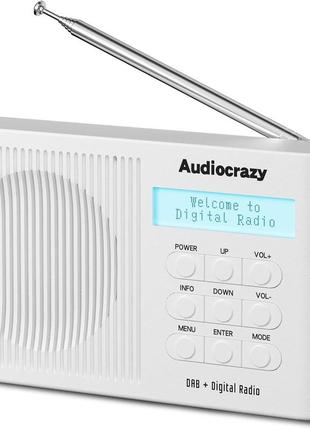 Цифровое радио dab + fm/dab, радио bluetooth 5.0 с аккумулятором 1800 mah радиоприемник