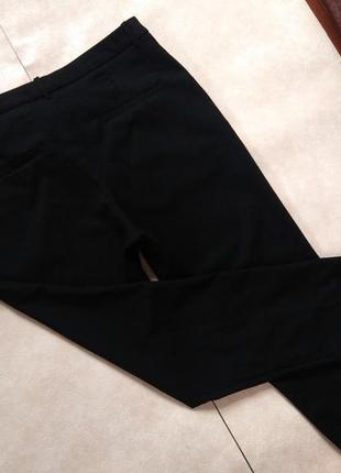 Брендовые черные зауженные классические штаны брюки с высокой талией h&m, 16 размер.2 фото