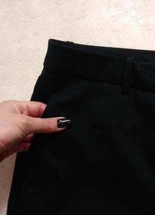 Брендовые черные зауженные классические штаны брюки с высокой талией h&m, 16 размер.6 фото