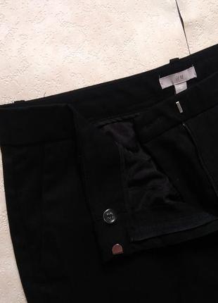 Брендовые черные зауженные классические штаны брюки с высокой талией h&m, 16 размер.3 фото
