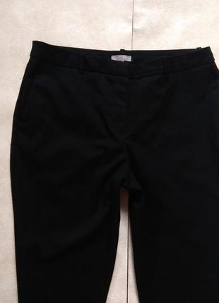 Брендовые черные зауженные классические штаны брюки с высокой талией h&m, 16 размер.5 фото