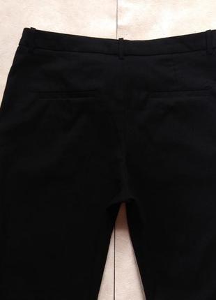 Брендовые черные зауженные классические штаны брюки с высокой талией h&m, 16 размер.7 фото