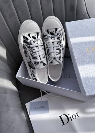 Жіночі кросівки walk-n dior platform white/black premium ⭐️