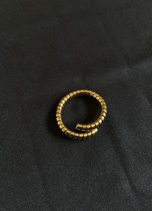Каблучка bulgari tubogas gold ring
