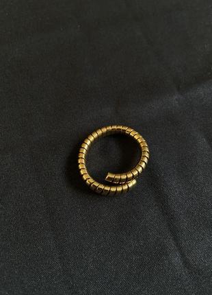 Каблучка bulgari tubogas gold ring