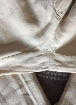Фирменные льняные брюки палаццо клеш3 фото