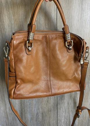 S-zone деловая добротная большая кожаная сумка