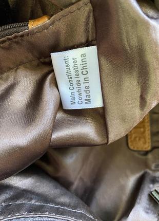 S-zone деловая добротная большая кожаная сумка5 фото