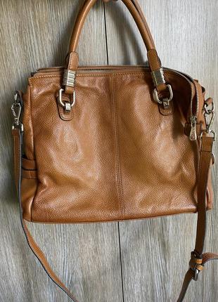 S-zone деловая добротная большая кожаная сумка2 фото