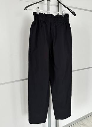 Джогери полотняні з кишенями максі tezenis жіночі чорні штани джинси висока талія