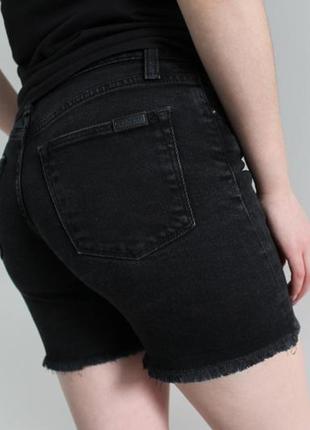 Женские джинсовые шорты на лето carhartt черного цвета2 фото